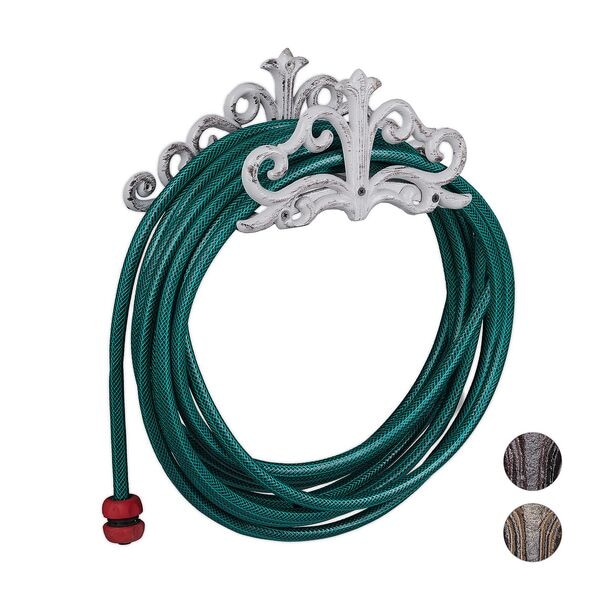 relaxdays Schlauchhalter - 15x36x15 cm weiß