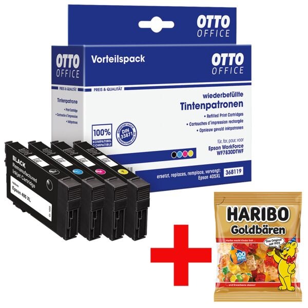 OTTO Office 4er-Set Tintenpatronen für Epson »405 XL« inkl. Fruchtgummi »Goldbären«
