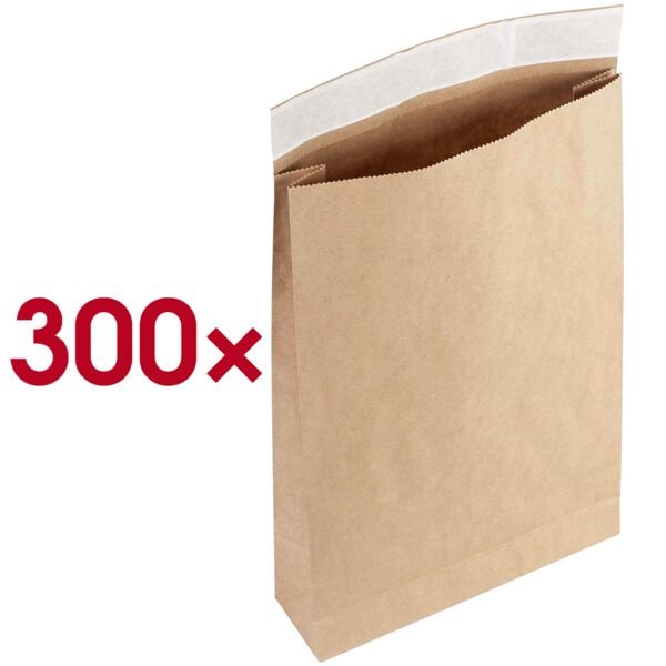 flexiPAK 300er-Pack Faltentaschen »classic Fixverschluss« ca. B4 ohne Fenster braun braun, 26x41 cm