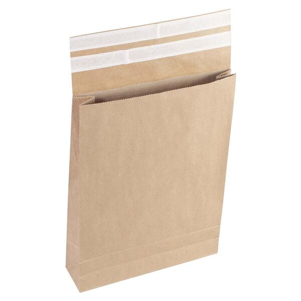 flexiPAK 300er-Pack Faltentaschen »classic Doppelfixverschluss« B4 ohne Fenster braun braun, 25x35.3 cm