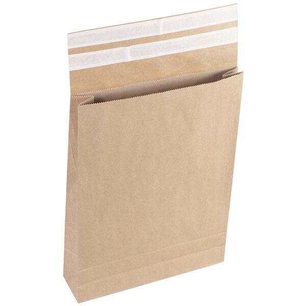 flexiPAK 200er-Pack Faltentaschen »classic Doppelfixverschluss«ca. B3 ohne Fenster braun braun, 36x56 cm