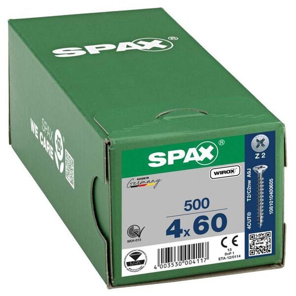 SPAX Universalschrauben Z2 Senkkopf WIROX 4 x 60 mm 500 Stück