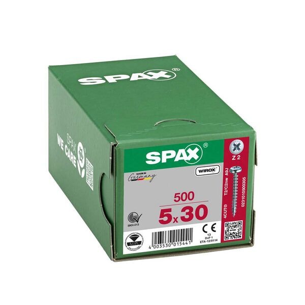 SPAX Universalschrauben Z2 Halbrundkopf WIROX 5 x 30 mm 500 Stück
