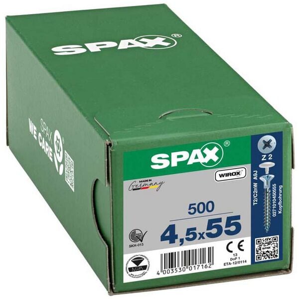 SPAX Universalschrauben Z2 Senkkopf WIROX 4,5 x 55 mm 500 Stück