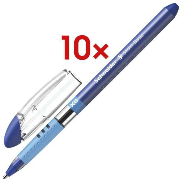 Schneider 10x Kugelschreiber »Slider Basic XB« 1512 blau