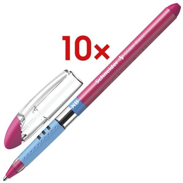 Schneider 10x Kugelschreiber »Slider Basic XB« 1512 pink