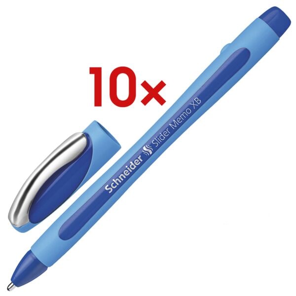 Schneider 10x Kugelschreiber »Slider Memo XB« 1502 blau