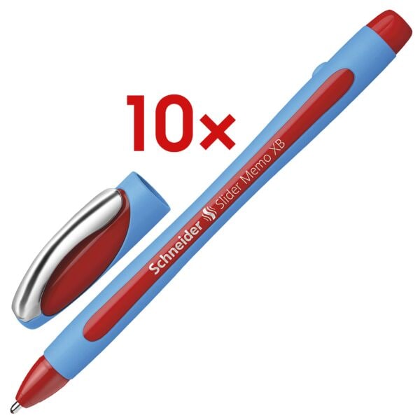 Schneider 10x Kugelschreiber »Slider Memo XB« 1502 rot