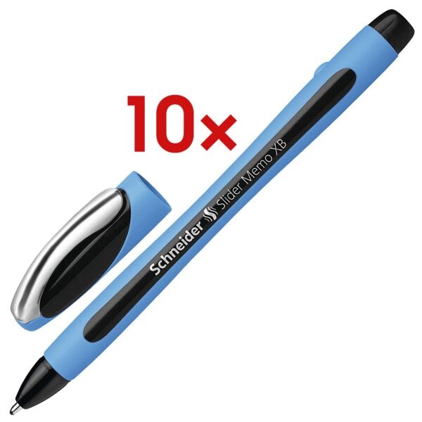 Schneider 10x Kugelschreiber »Slider Memo XB« 1502 schwarz