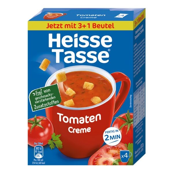 Heisse Tasse Instant-Suppe »Tomatencreme Suppe« - 4x 21,8 g