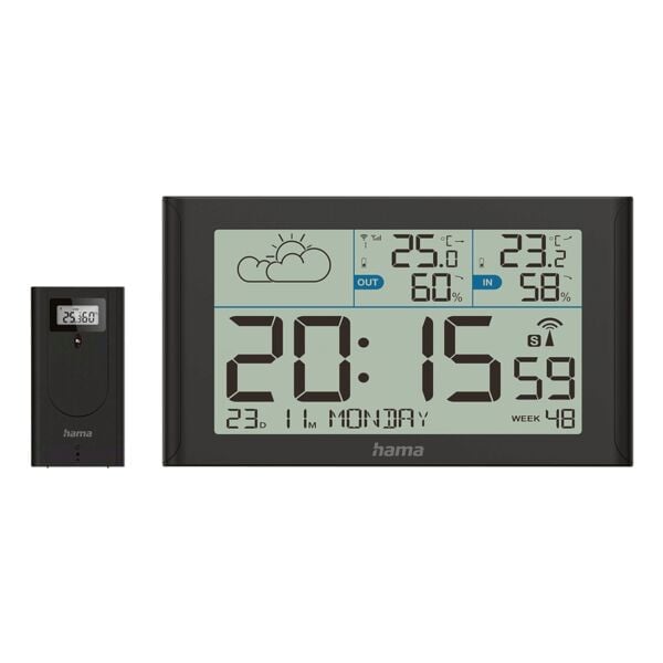 Hama Wetterstation »Sylt« mit Außensensor schwarz schwarz