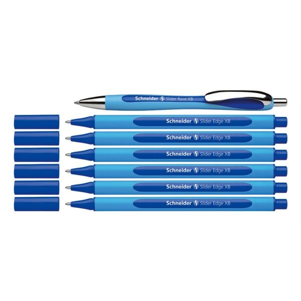 Schneider 6x Kugelschreiber »Slider Edge XB« blau inkl. 1x Kugelschreiber »Slider Rave XB« blau