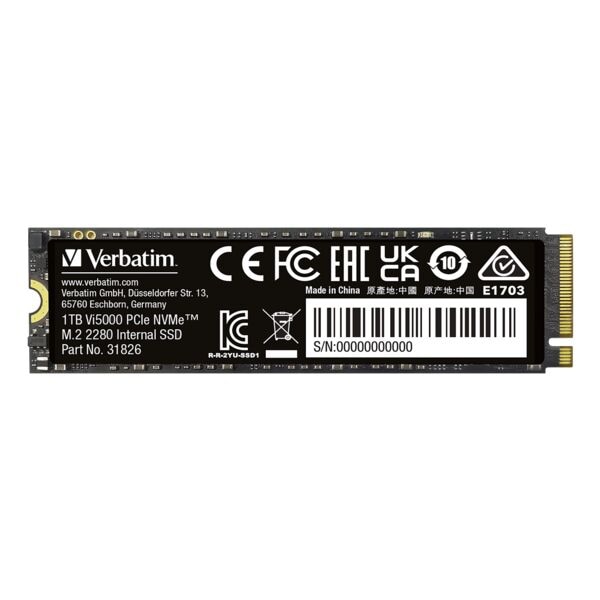 Verbatim Interne SSD-Festplatte »Vi5000« 1 TB schwarz