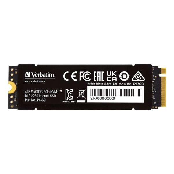 Verbatim Interne Festplatte SSD »VI7000« 4TB schwarz, 2.3x0.98x8 cm