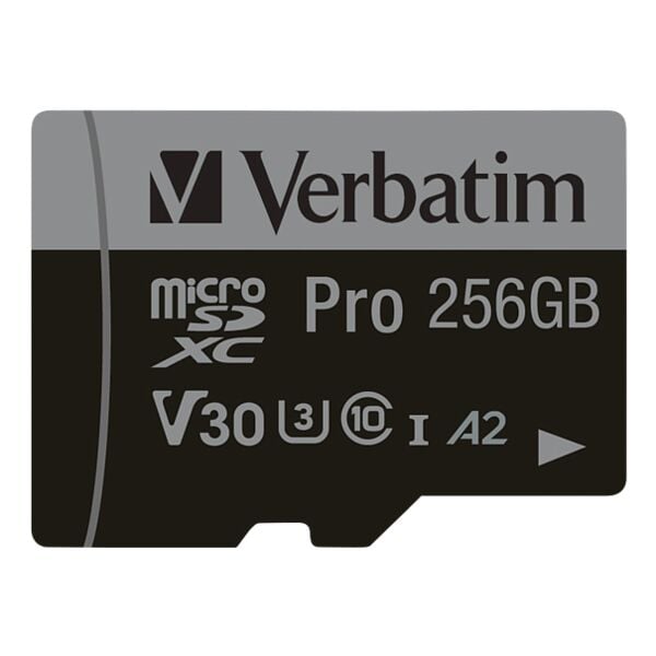 Verbatim microSDXC-Speicherkarte 256 GB »Pro U3«, 1.4x0.1x1.1 cm