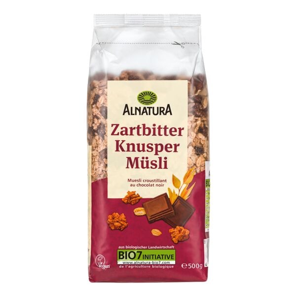 Alnatura Bio Zartbitter Knusper-Müsli 500 g braun