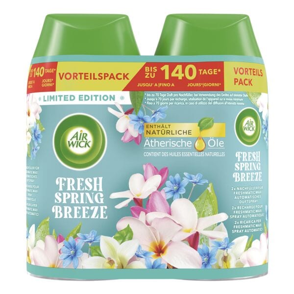 AIR WICK 2x Raumduft-Nachfüller Freshmatic Max »Spring Breeze« blau