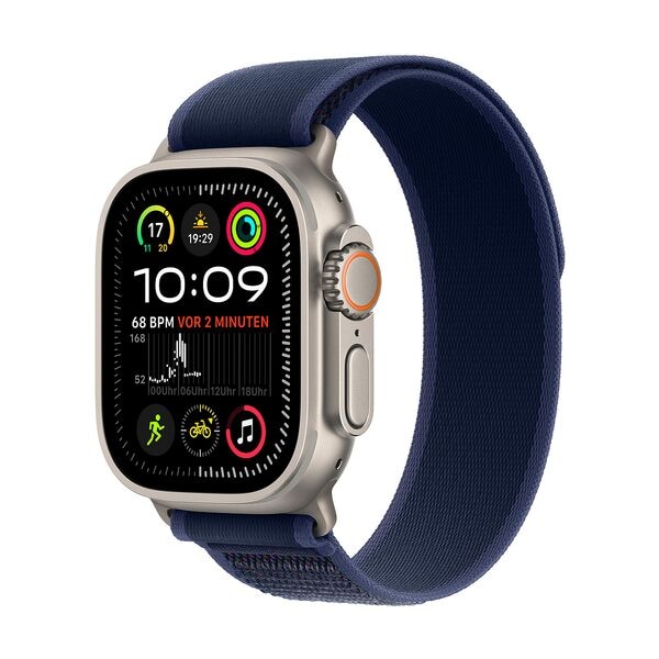 Apple Smartwatch »Apple Watch Ultra 2« 49 mm Cellular Trail Loop Armband S/M grau