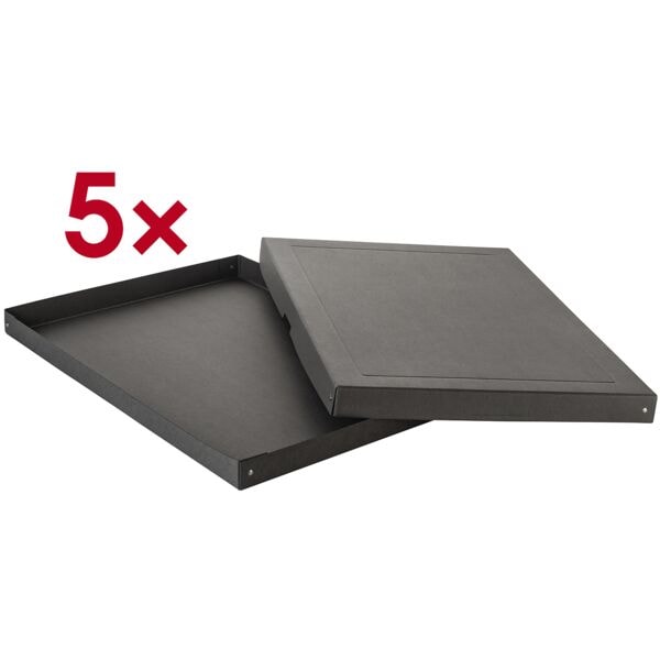 Falken Archiv-Box »PURE Box Black DIN A2 40mm« 5 Stück schwarz, 44x4x62 cm