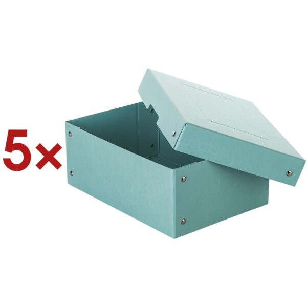 Falken Archiv-Box »PURE Box blau DIN A5 100mm« 5 Stück blau, 18x10x25 cm
