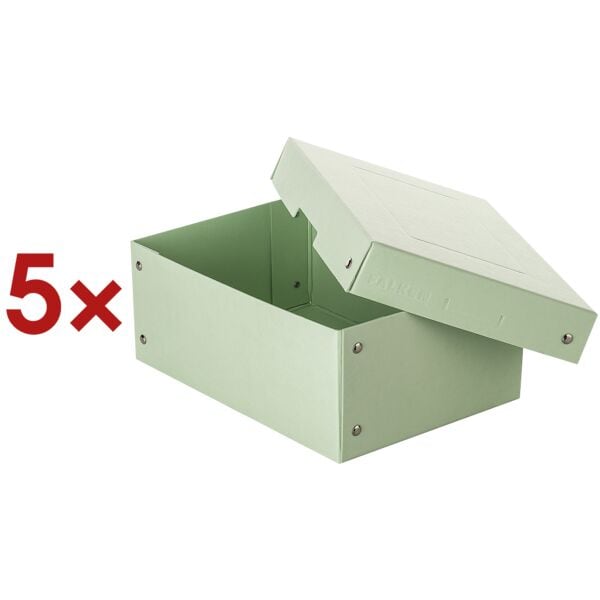 Falken Archiv-Box »PURE Box grün DIN A5 100mm« 5 Stück grün, 18x10x25 cm