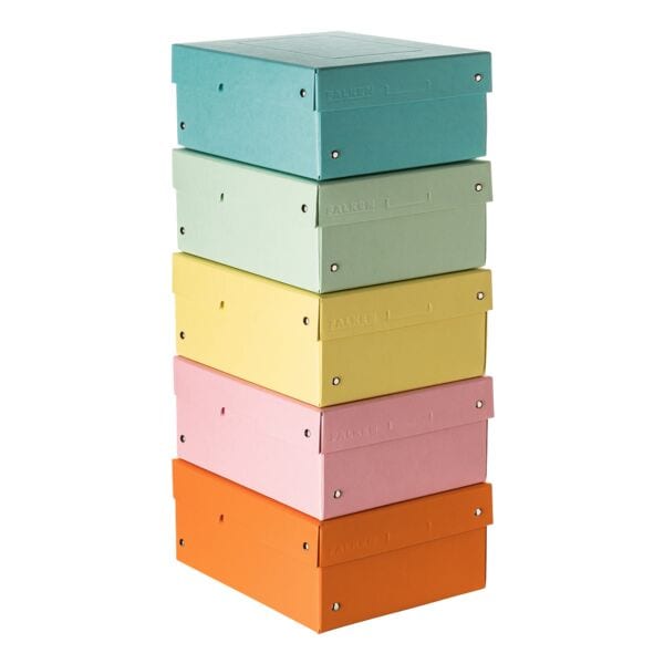Falken Archiv-Box »PURE Box DIN A5 100mm Farbset« 5 Stück orange, 18x10x25 cm