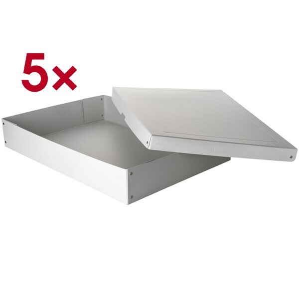 Falken Archiv-Box »PURE Box PRO DIN A2 100mm« 5 Stück weiß, 44x10x62 cm