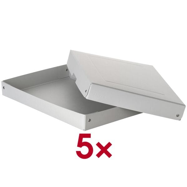 Falken Archiv-Box »PURE Box PRO DIN A4 40mm« 24/32/4 cm 5 Stück weiß, 24x4x32 cm
