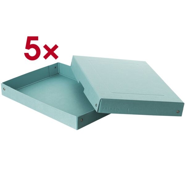 EXACOMPTA Archiv-Box »PURE Box DIN A4 40mm« 5 Stück blau, 24x4x32 cm