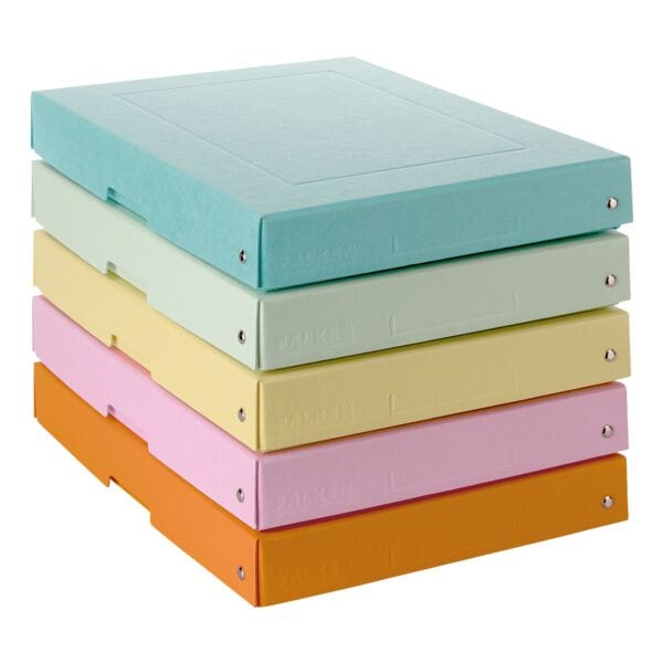 EXACOMPTA Archiv-Box »PURE Box DIN A4 40mm« 5 Stück Sortiert, 24x4x32 cm