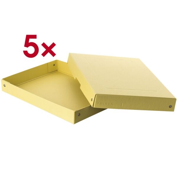 EXACOMPTA Archiv-Box »PURE Box DIN A4 40mm« 5 Stück gelb, 24x4x32 cm