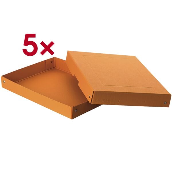 EXACOMPTA Archiv-Box »PURE Box DIN A4 40mm« 5 Stück orange, 24x4x32 cm