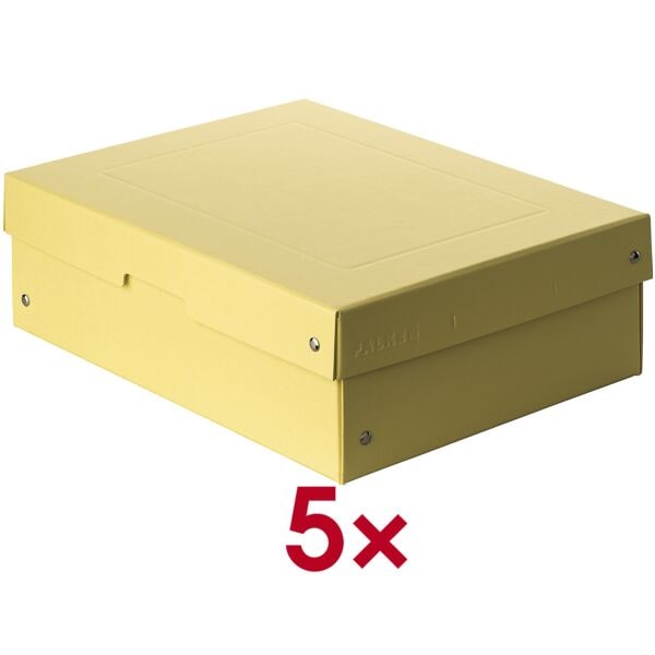 EXACOMPTA Archiv-Box »PURE Box DIN A4 100mm« 5 Stück gelb, 24x10x32 cm