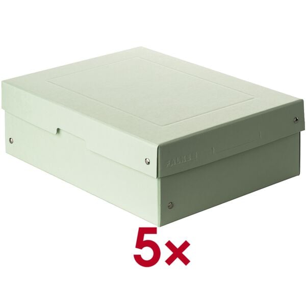 EXACOMPTA Archiv-Box »PURE Box DIN A4 100mm« 5 Stück grün, 24x10x32 cm