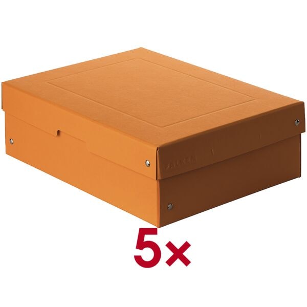 EXACOMPTA Archiv-Box »PURE Box DIN A4 100mm« 5 Stück orange, 24x10x32 cm