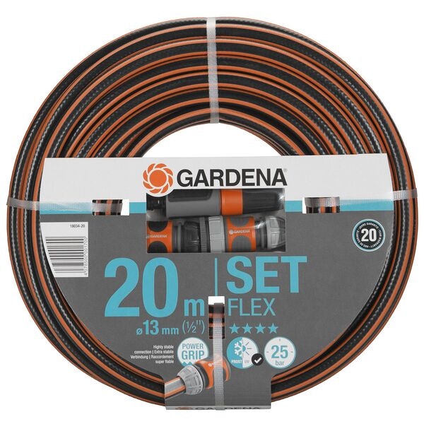 GARDENA Gartenschlauch Comfort FLEX SET 20m (Komplett-Set)
