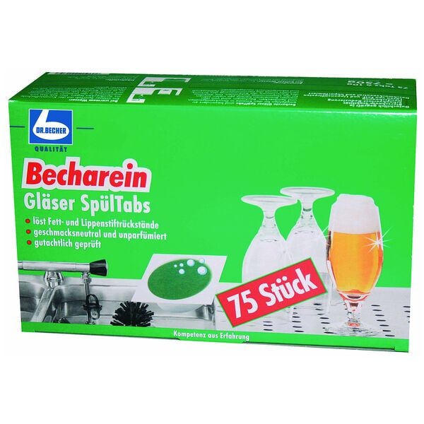 Dr. Becher Gläser SpülTabs Gastro Spültabletten für Gläser 75 Stück