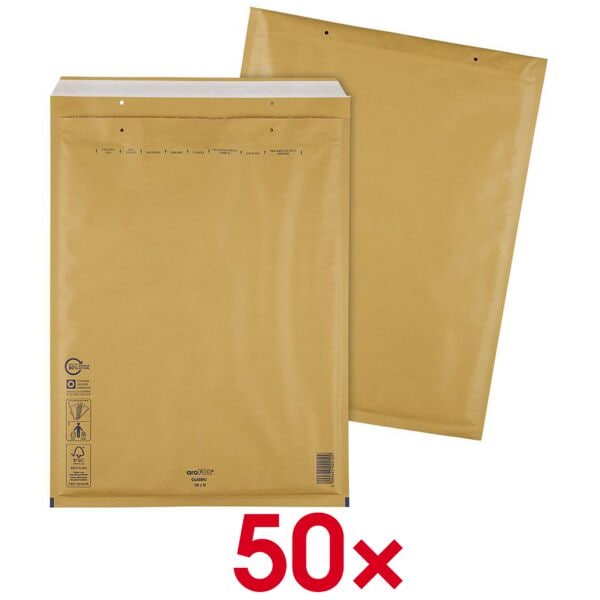 aroFol Luftpolster-Versandtaschen »10/K« 50 Stück braun, 37x48 cm