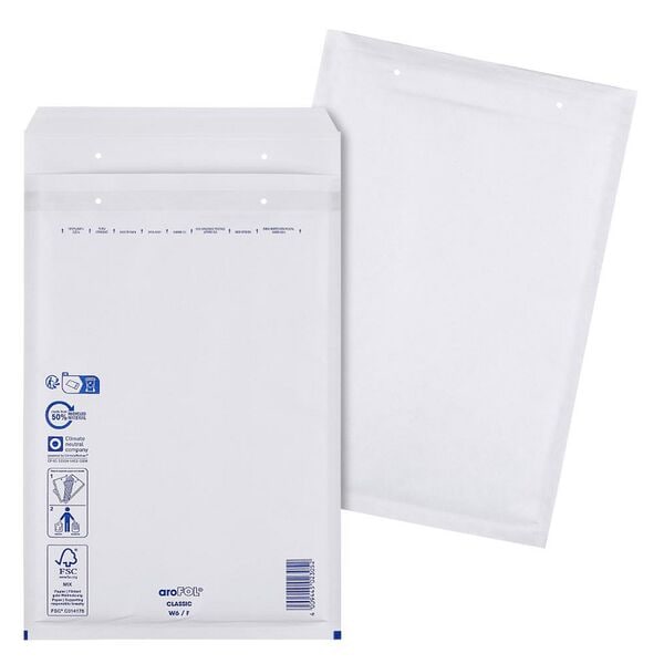 aroFol Luftpolster-Versandtaschen »W6/F« 100 Stück weiß, 24x35 cm