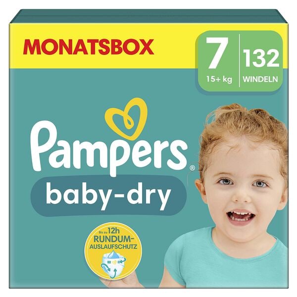Pampers Windeln »baby-dry™ Monatsbox« Gr.7 (15+ kg) 132 Stück weiß