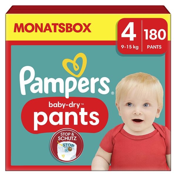 Pampers Windelhosen »baby-dry™ Monatsbox« Gr.4 (9-15 kg) 180 Stück weiß