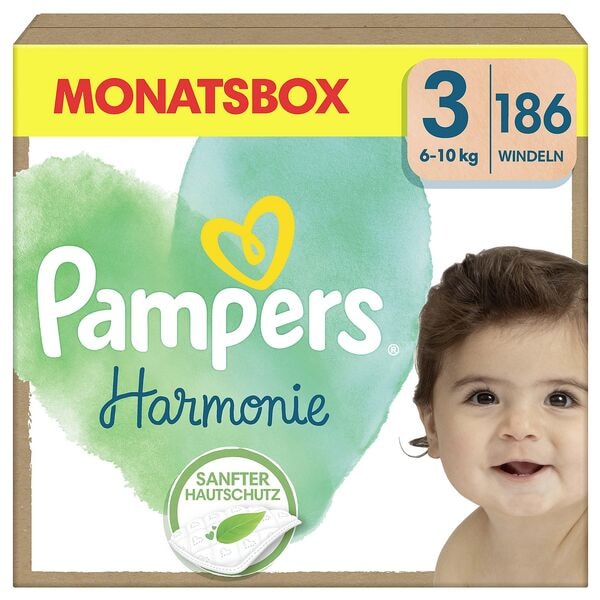 Pampers Windeln »Harmonie™« Gr.3 (6-10 kg) 186 Stück weiß