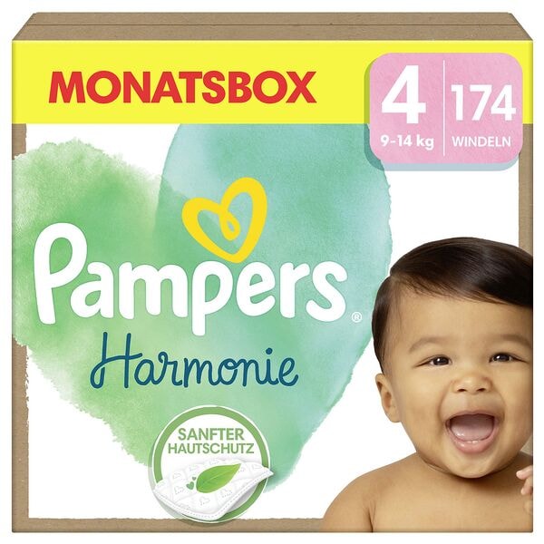 Pampers Windeln »Harmonie™« Gr.4 (9-14 kg) 174 Stück weiß