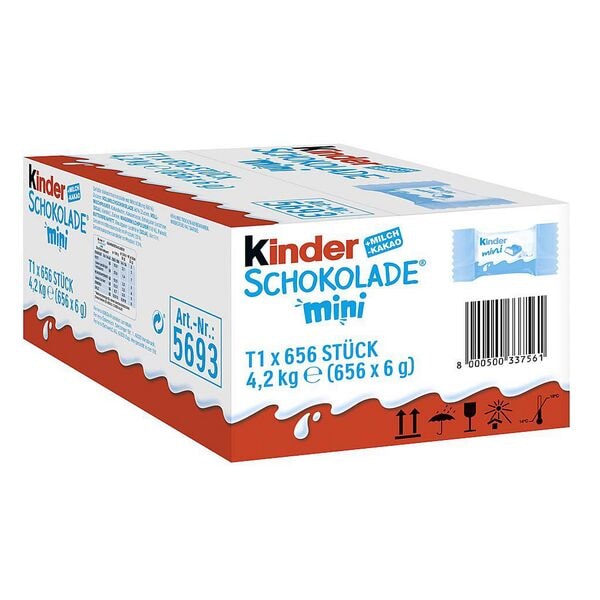 Kinderschokolade Mini-Schokoladenriegel »kinder Schokloade Mini« 656 Stück