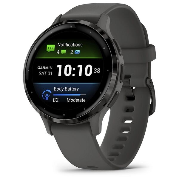 GARMIN Smartwatch GARMIN Venu 3S kieselgrau, schiefergrau grau