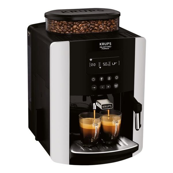 Krups Kaffeevollautomat »Arabica Display Quattro Force« EA8178 silber, 36.5x38x24.5 cm