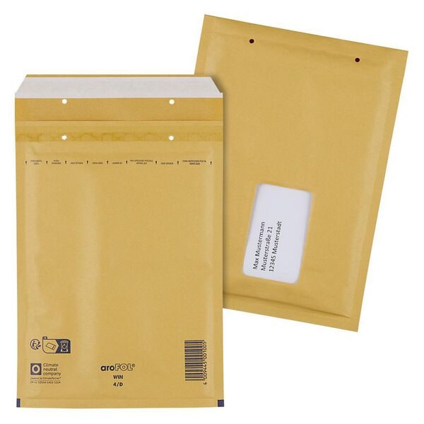 aroFol Luftpolster-Versandtaschen »4/D« 100 Stück braun, 20x27.5 cm
