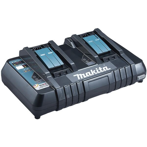 makita Ladegerät Doppel-Schnelladegerät DC18RD für Makita Akkus