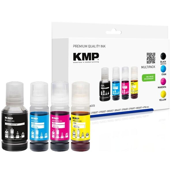 KMP Tintenpatronen-Set ersetzt Epson »102 BKCMY« schwarz, cyan, magenta, gelb schwarz