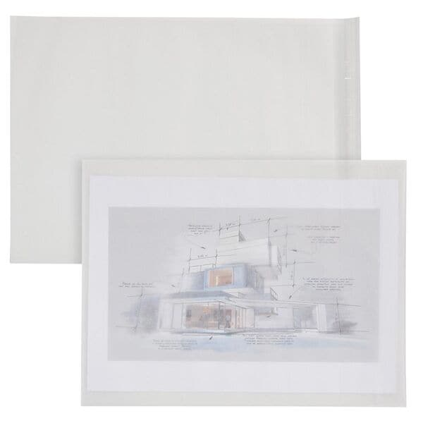 WIHEDÜ 1000 Versandtaschen 350 x 268 mm 40 g/m² ohne Fenster transparent, 35x26.8 cm